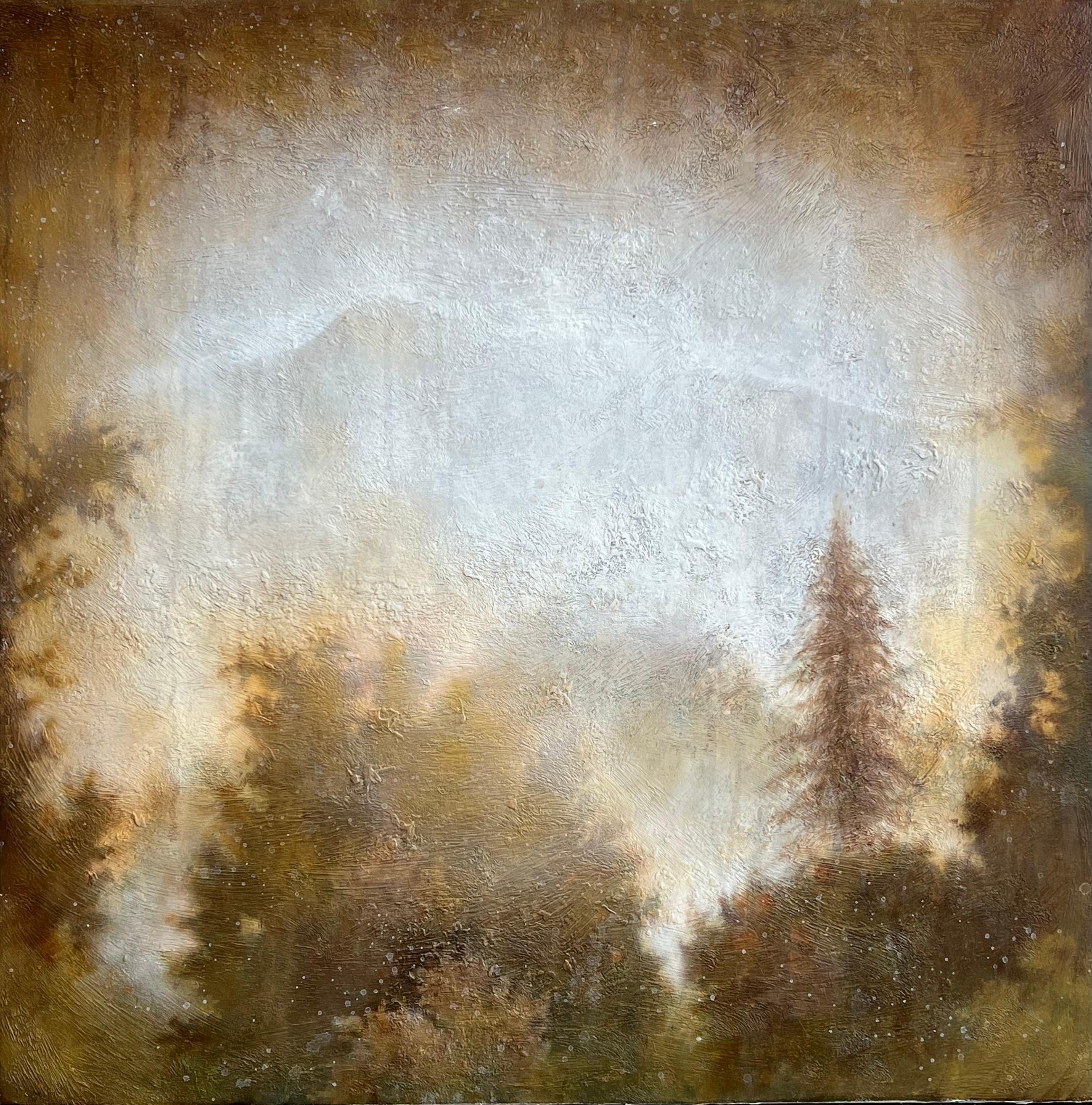 Carl Linstrum Landscape Painting - Monochrome Memory 7