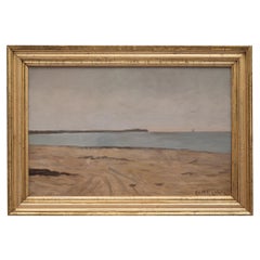 Carl Ludvig Thilson Locher Painting “Coast”  Oil on canvas, around 1910