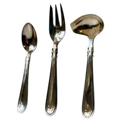 Carl M. Cohr Elite Cake / Coffee Forks & Spoons in Silver, Set of 25