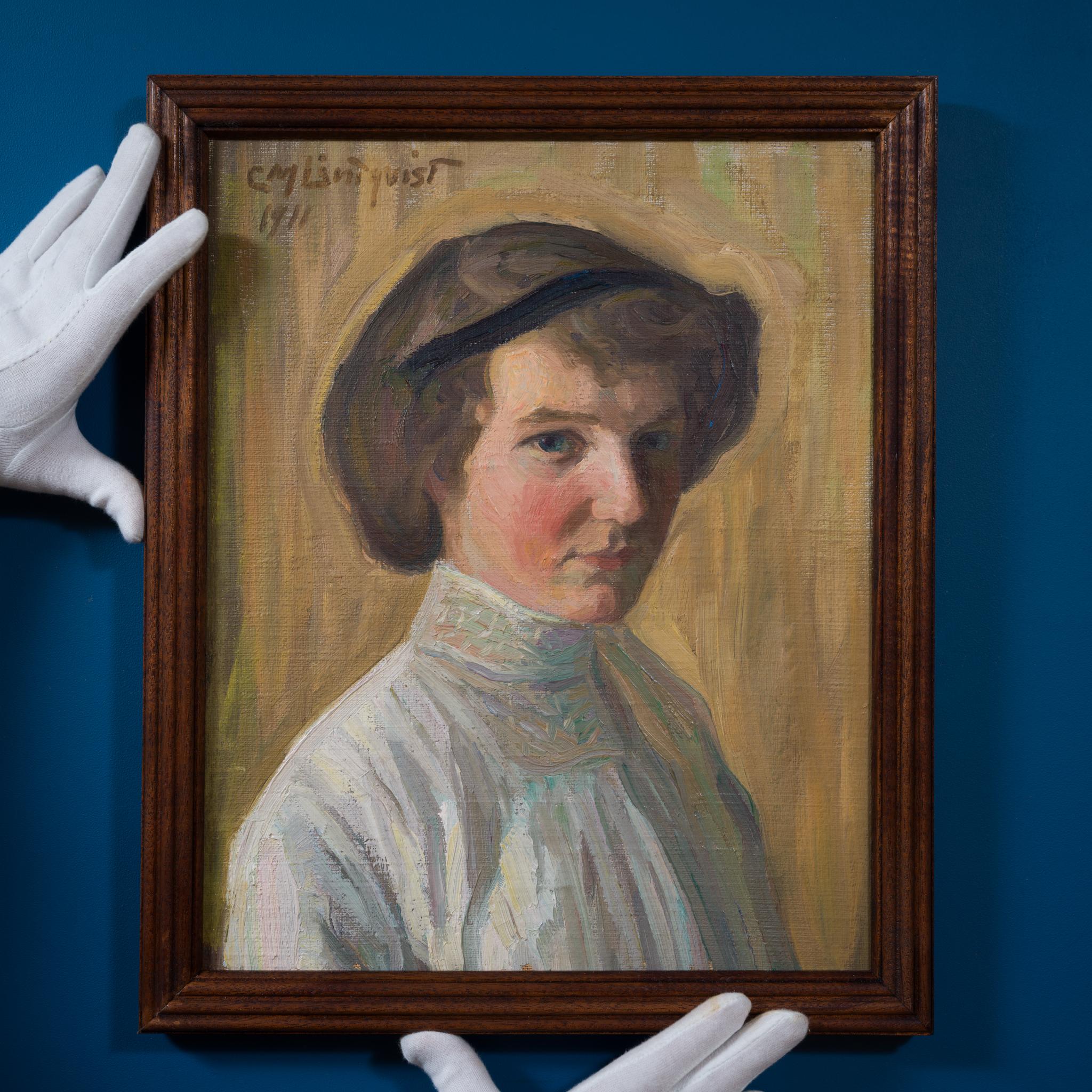 Porträt einer jungen Frau (1911) im Angebot 2