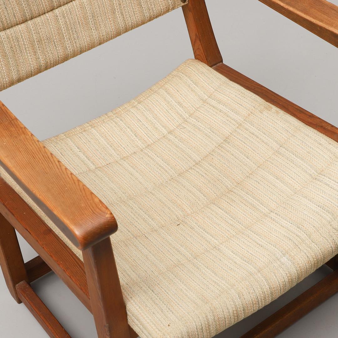 Mid-20th Century Carl Malmsten 1932 Modernist pair of pine armchairs