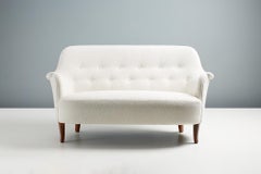 Carl Malmsten 1950s Cirkus Sofa in Boucle Fabric