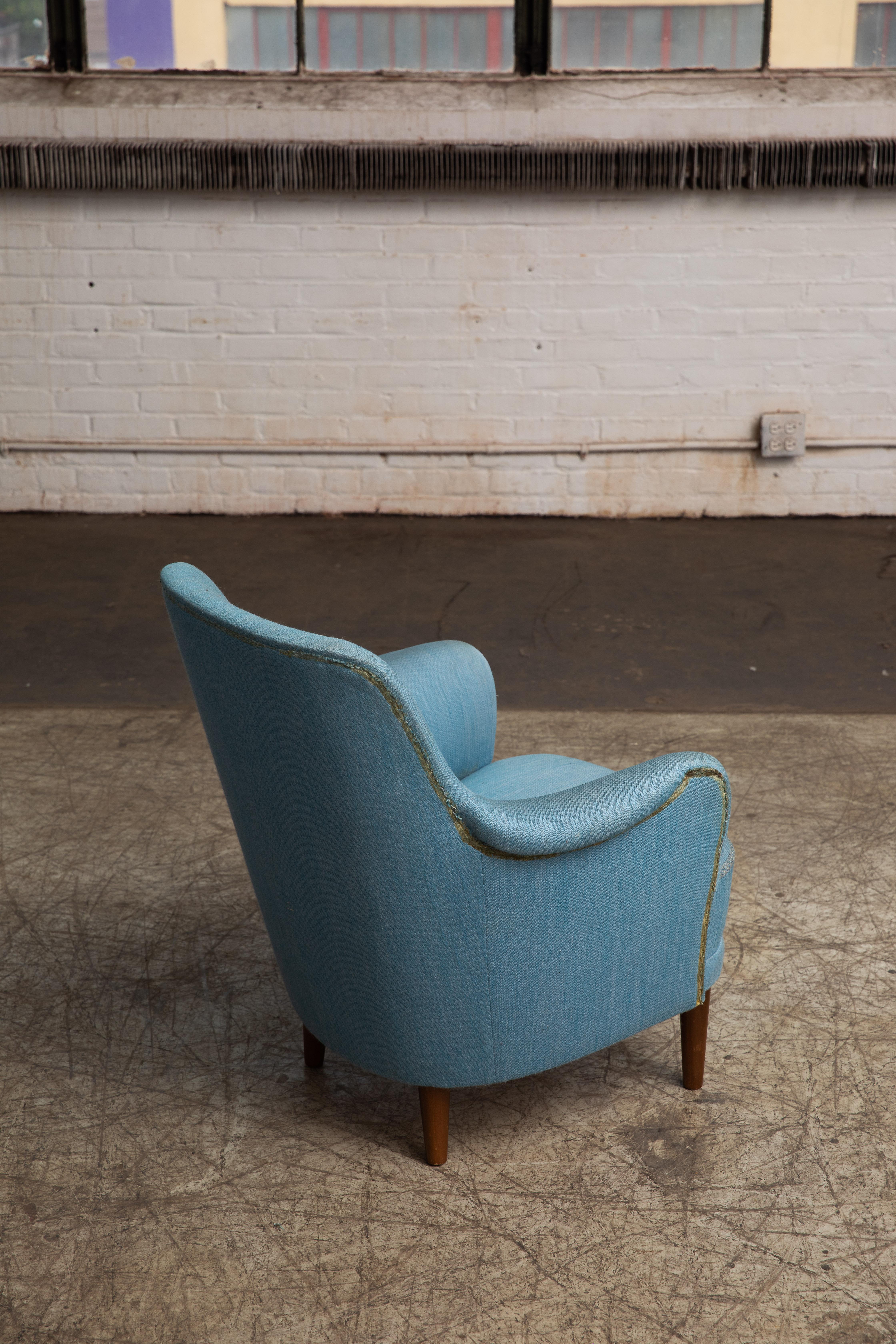 Carl Malmsten 1950s Lounge Chairs Model Samspel for O.H. Sjögren 1