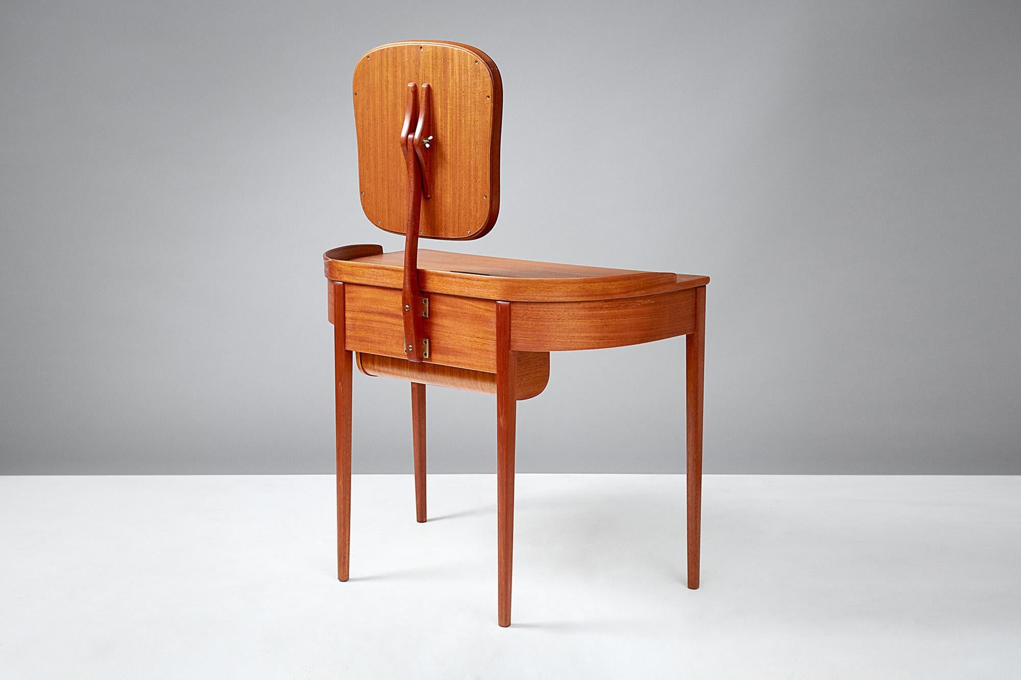 Scandinavian Modern Carl Malmsten 1960s Birgitta Dressing Table, Mahogany