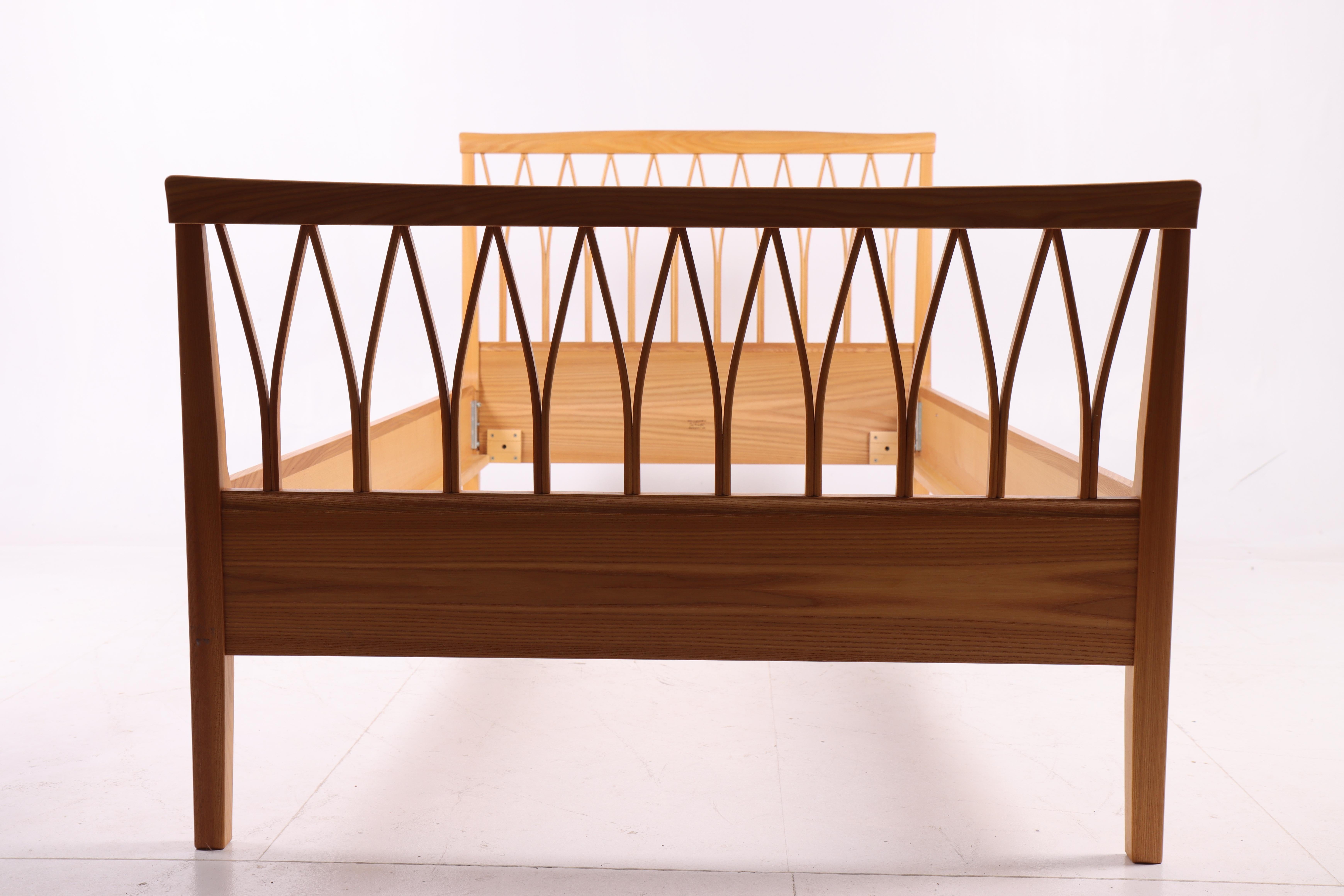Late 20th Century Carl Malmsten Bed in Ash wood, Model 