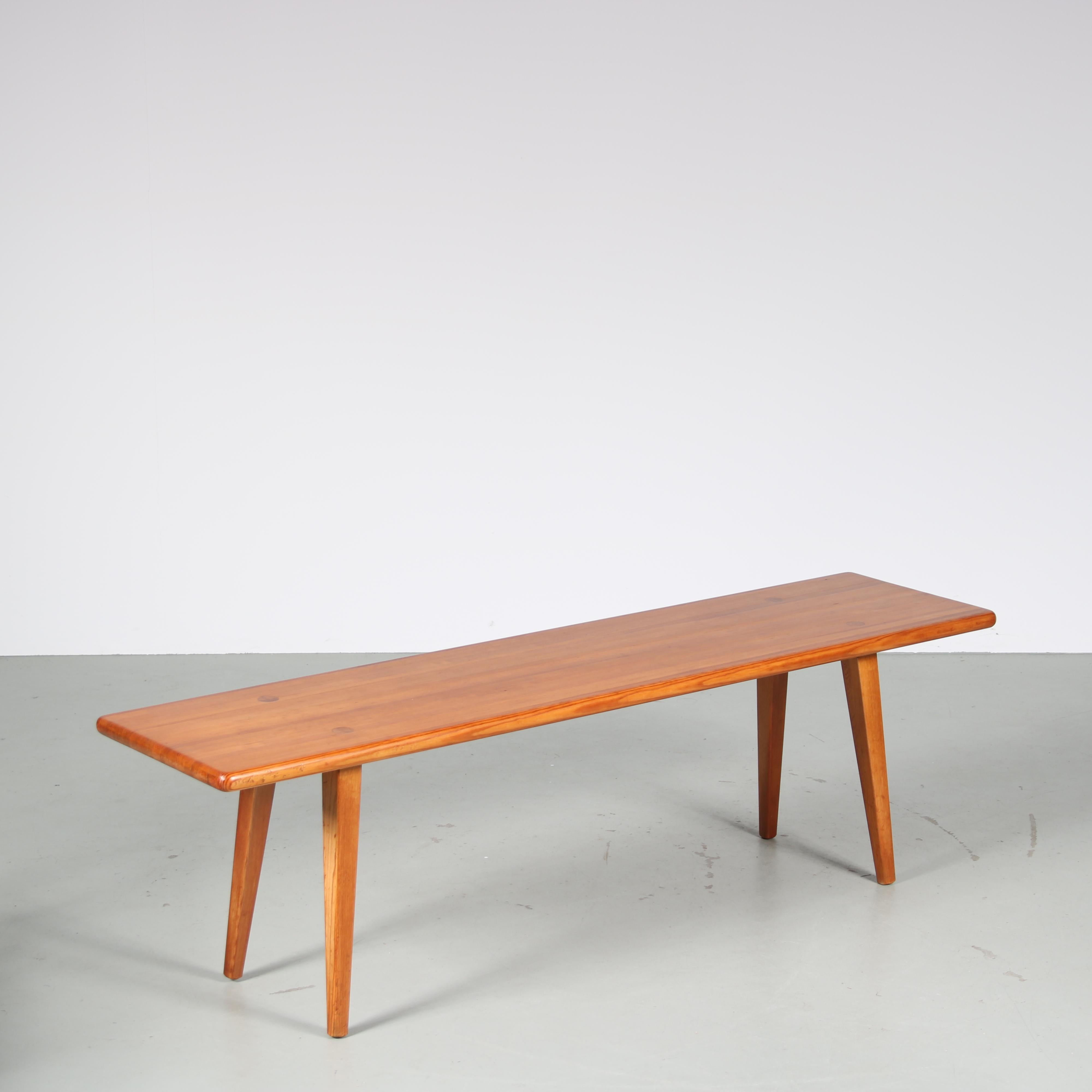 Swedish Carl Malmsten Bench for Svensk Fur, Sweden, 1960 For Sale