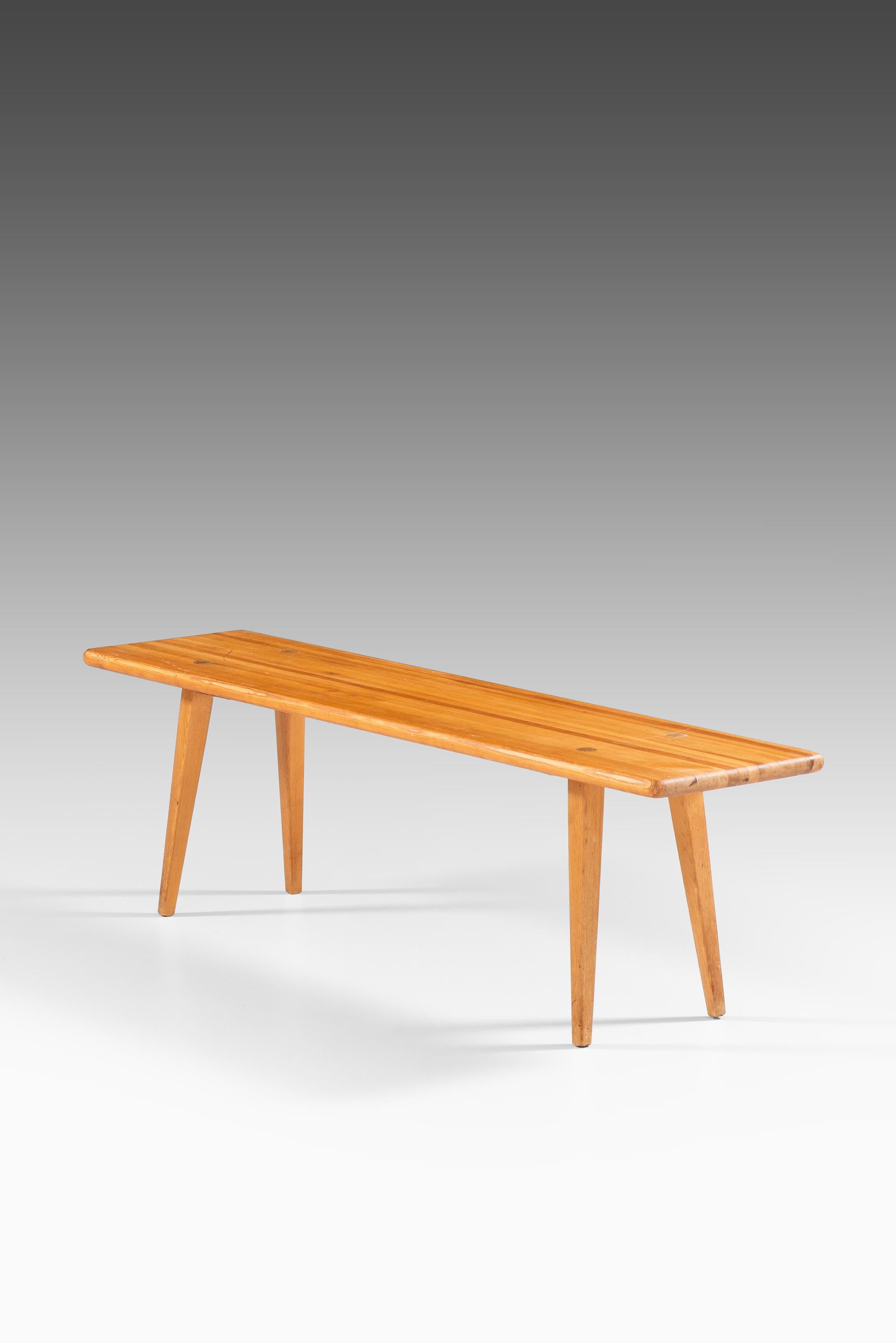 Bench model Visingsö designed by Carl Malmsten. Produced by Svensk Fur in Sweden.