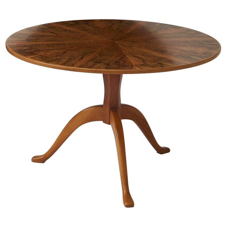 Carl Malmsten Burl Wood Table For Sale