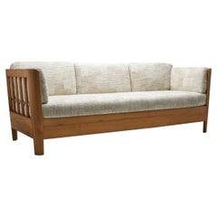 Carl Malmsten Early Pine Sofa Bed, Sweden, 1940s