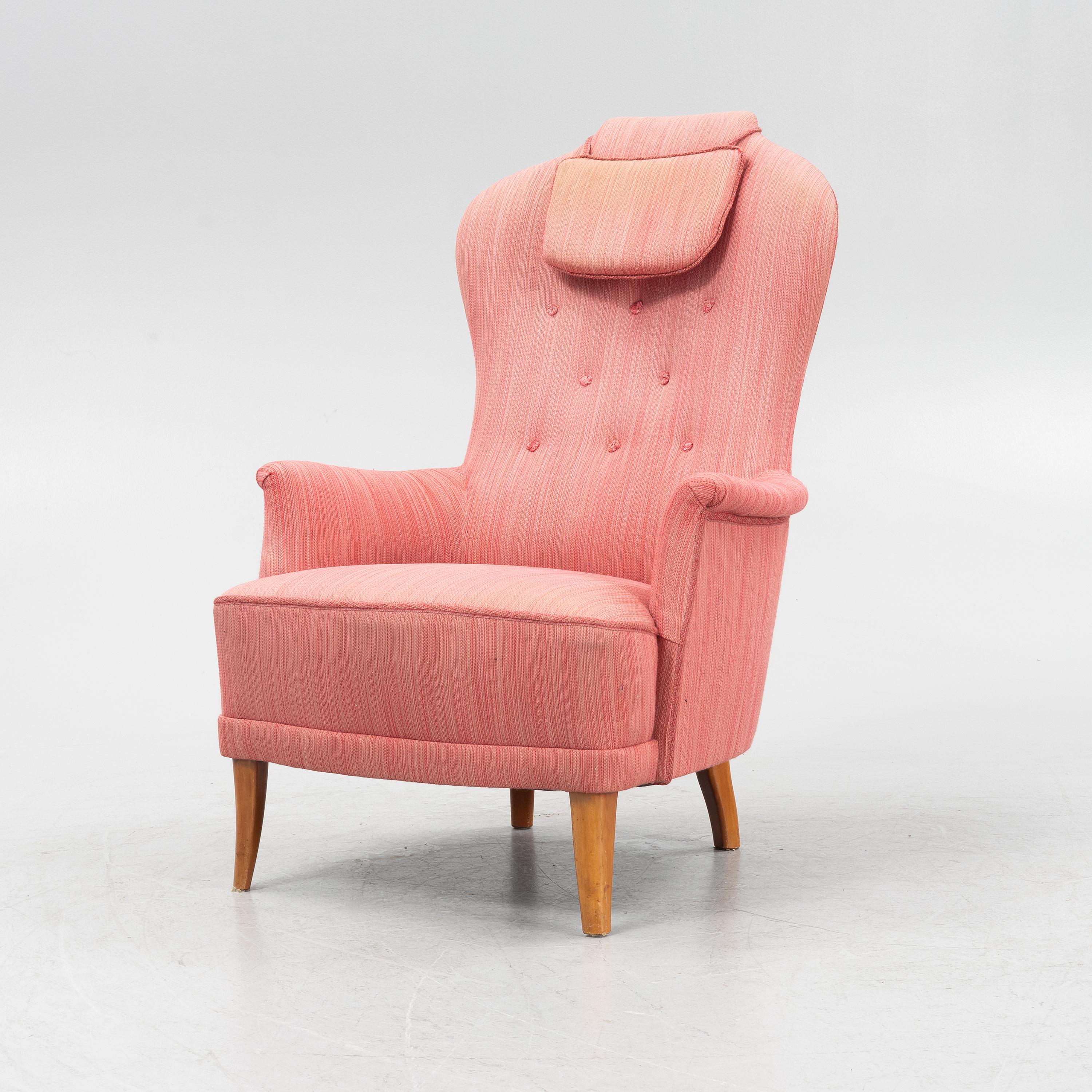 Mid-Century Modern Carl Malmsten 'Farmor' armchair for O.H. Sjogren Sweden 1957 For Sale