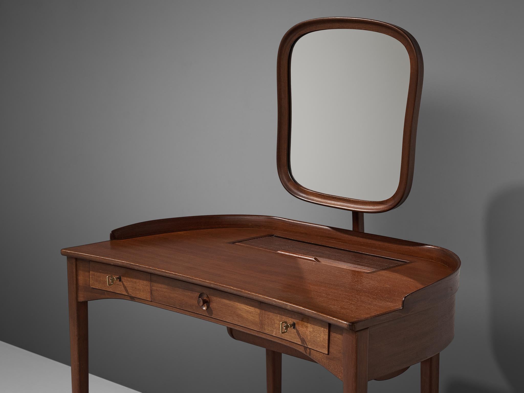 Mid-20th Century Carl Malmsten for Bodafors Dressing Table 'Brigitta' in Mahogany