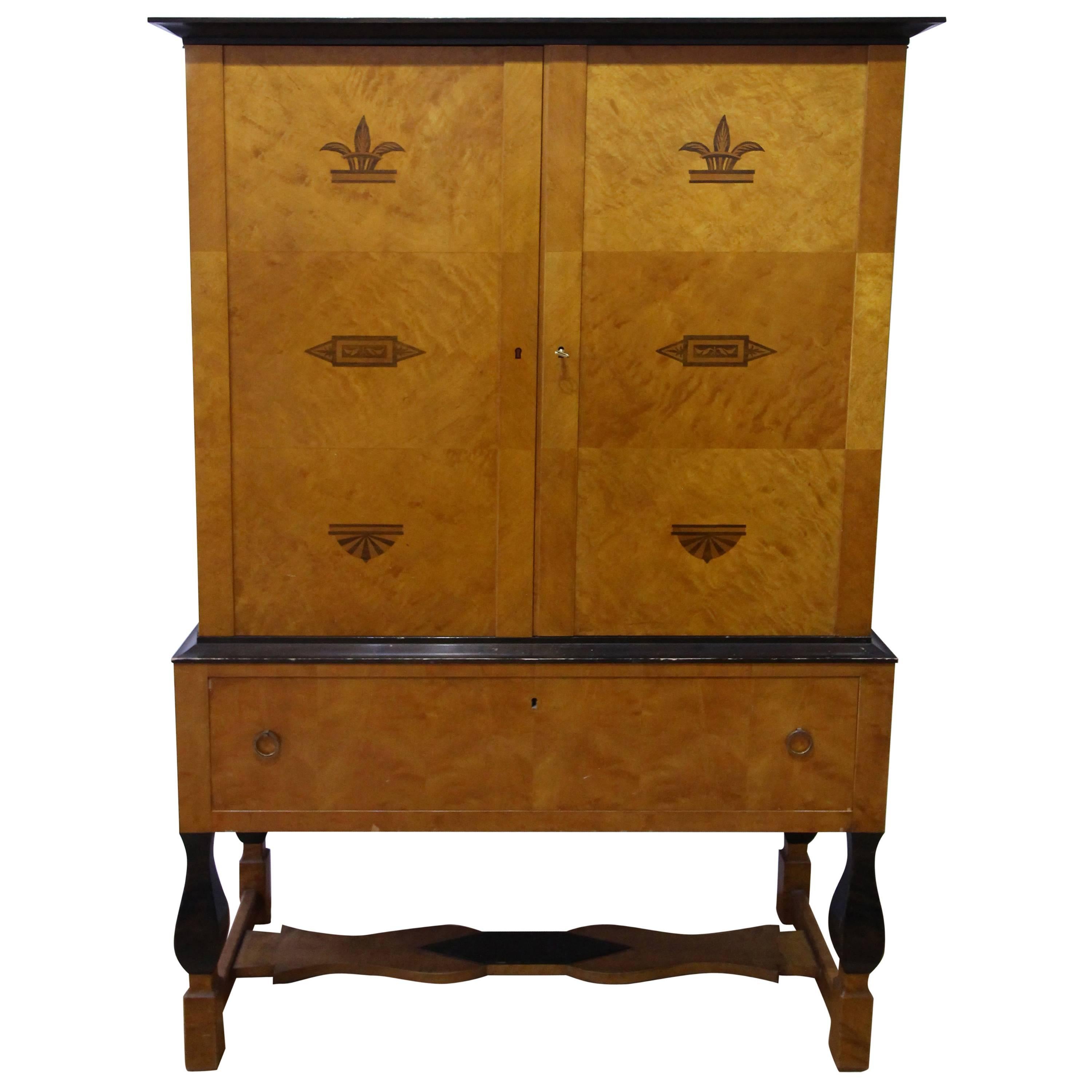 Carl Malmsten for Nordiska Kompaniet, Birch Cabinet from 1920s For Sale
