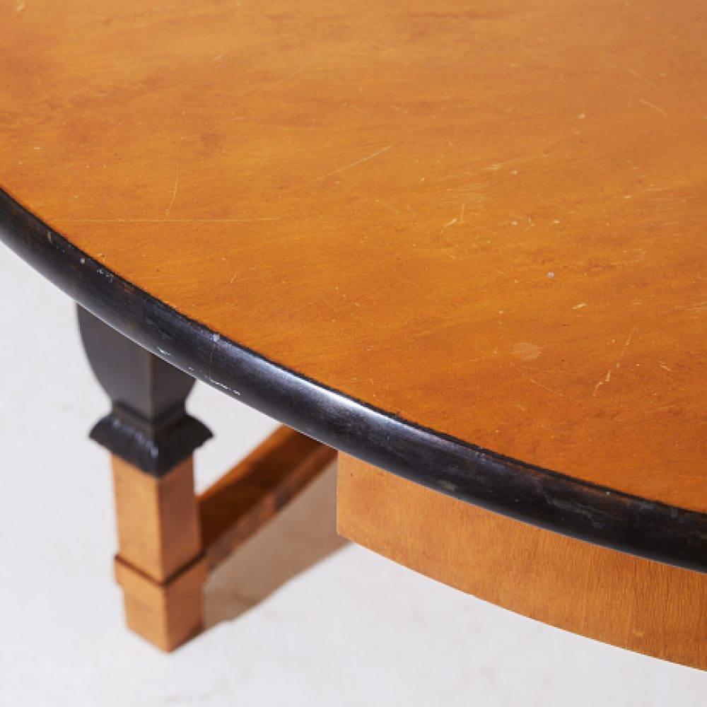 Art Deco Carl Malmsten for Nordiska Kompaniet Oval Birch Table For Sale