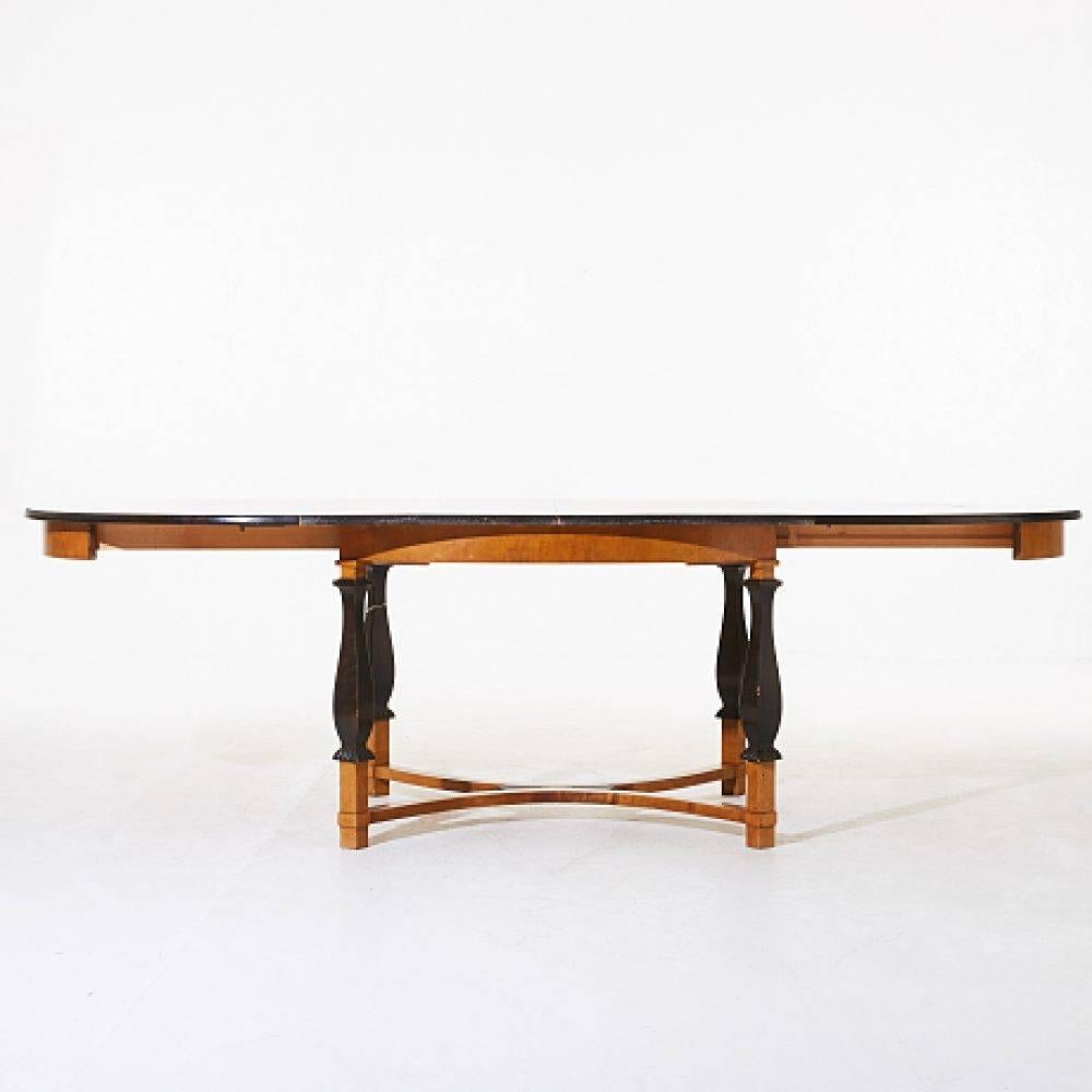 Danish Carl Malmsten for Nordiska Kompaniet Oval Birch Table For Sale