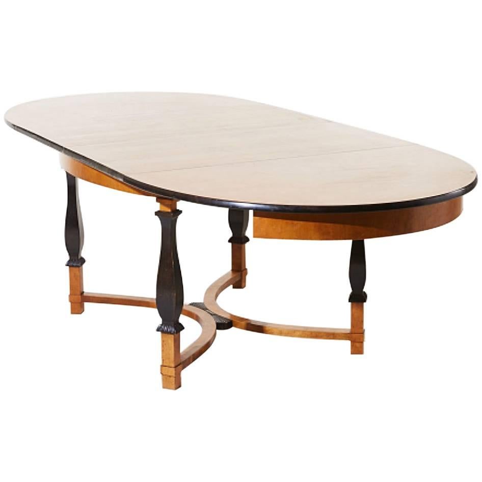 Carl Malmsten for Nordiska Kompaniet Oval Birch Table For Sale