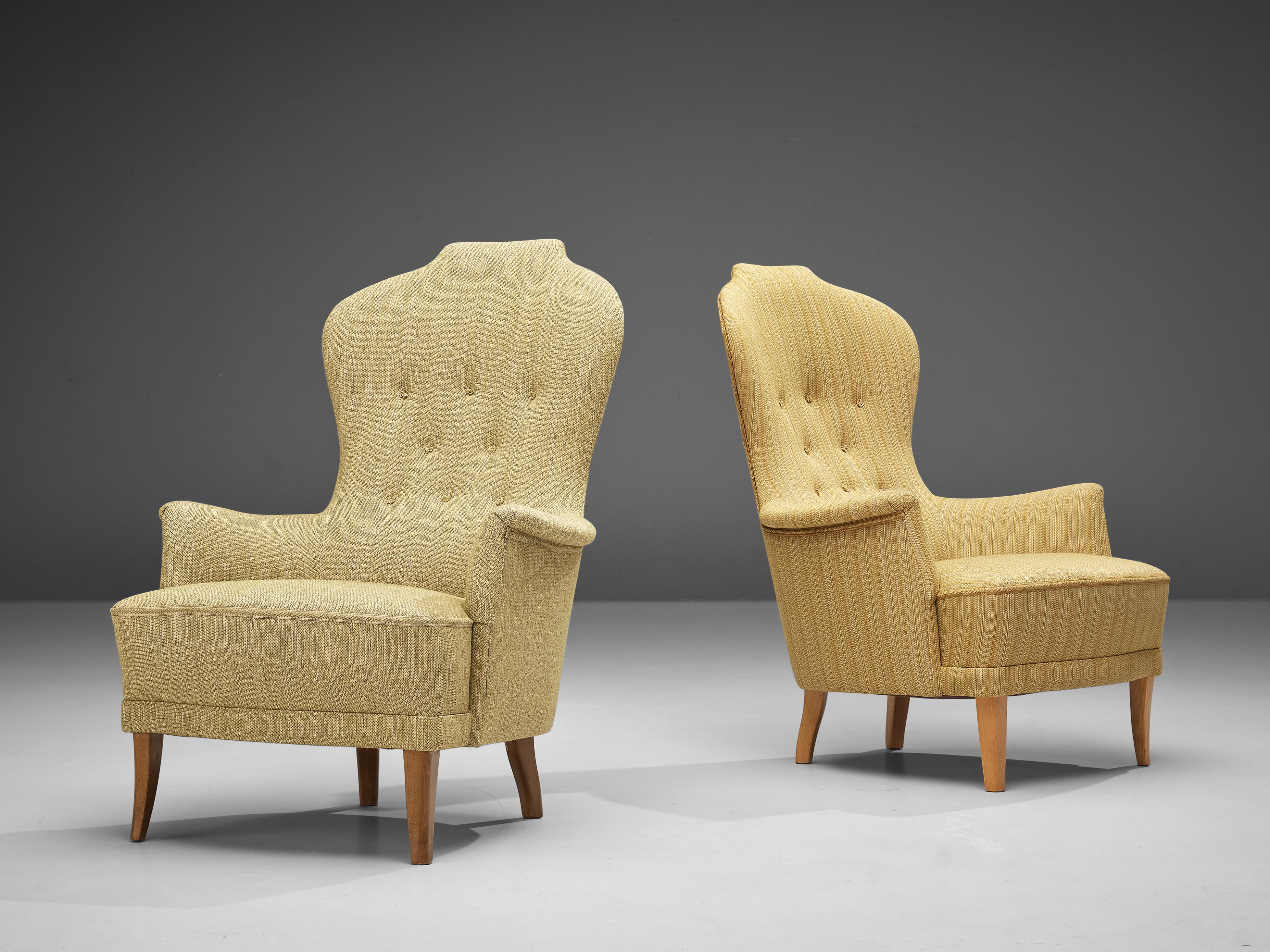 Carl Malmsten pour O. H. Sjögren, chaises longues modèle 'Farmor', tissu bois, Suède, design 1956

Le designer de meubles suédois Carl Malmsten a coopéré dans les années 1950 avec de petites entreprises suédoises qui ont été autorisées à produire