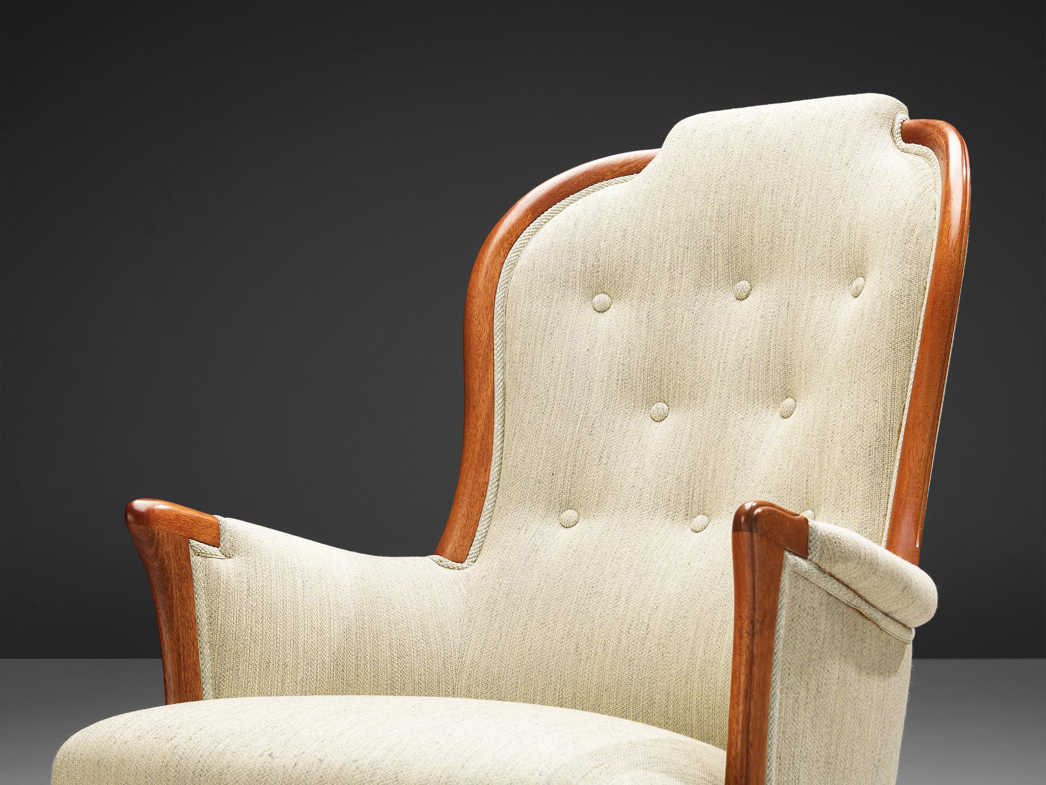 Carl Malmsten for O.H. Sjögren 'Our Lady' Lounge Chairs in Teak In Good Condition For Sale In Waalwijk, NL