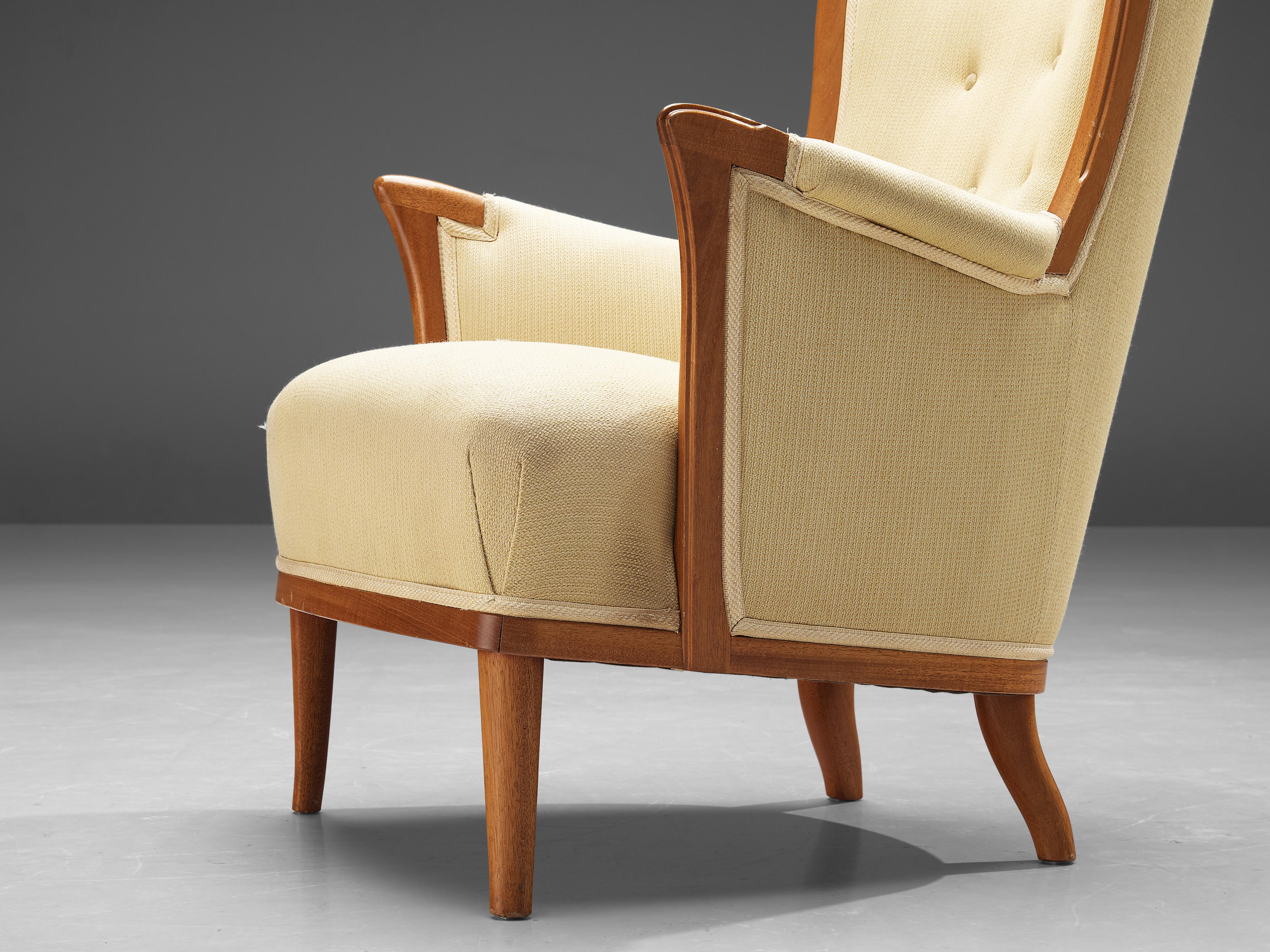 Carl Malmsten for O.H. Sjögren Pair of 'Our Lady' Lounge Chairs in Teak For Sale 2