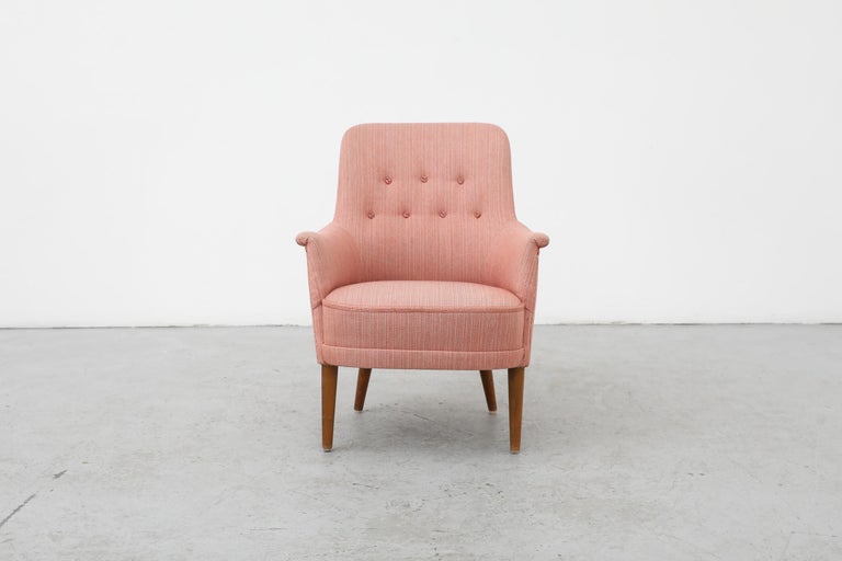 Carl Malmsten 'Husmor' Pink Lounge Chair For Sale at 1stDibs