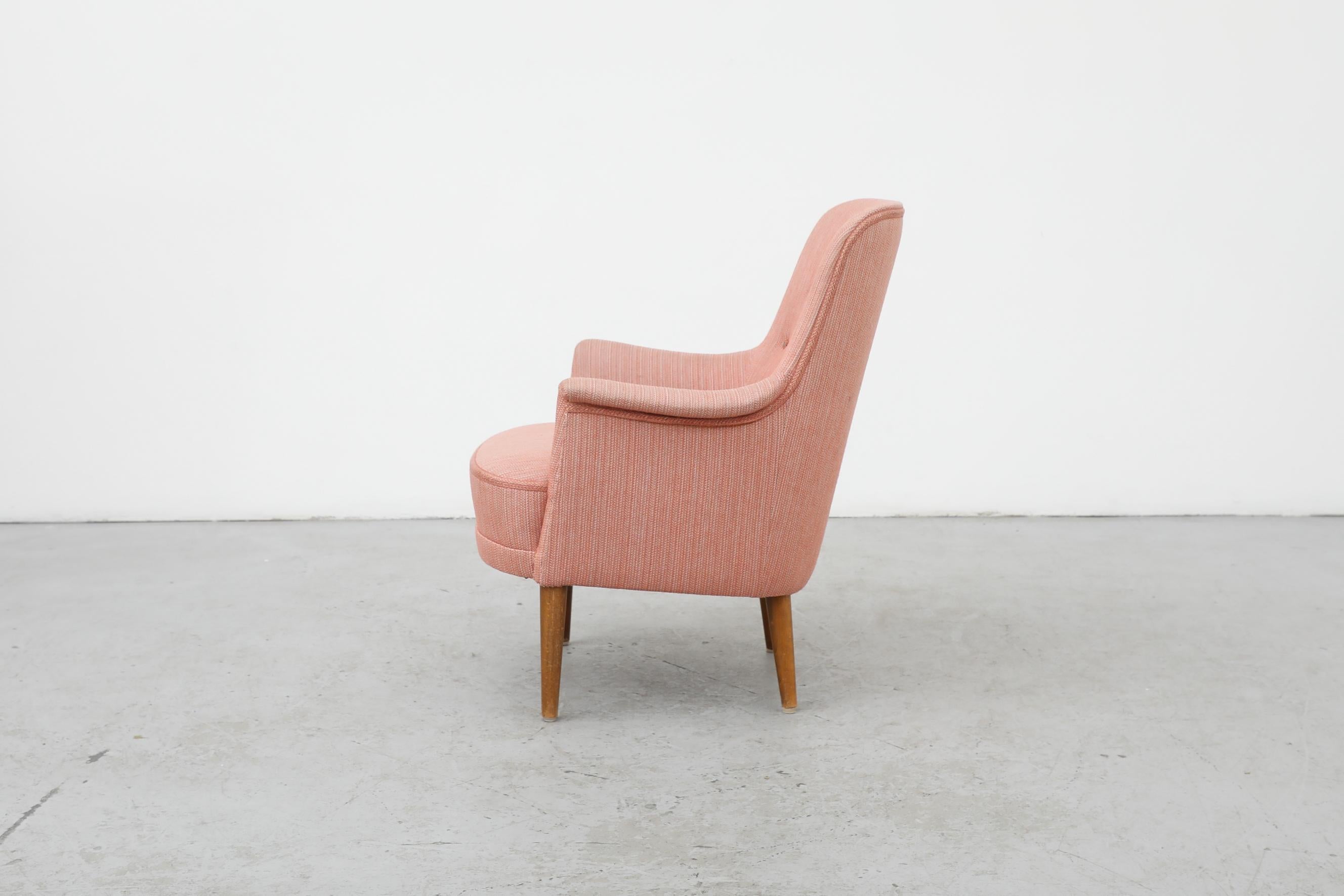 Carl Malmsten 'Husmor' Pink Lounge Chair In Good Condition In Los Angeles, CA
