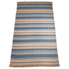 Carl Malmsten, Grande e raro tappeto Rölakan "Alleman" in pura lana, Svezia anni '60.