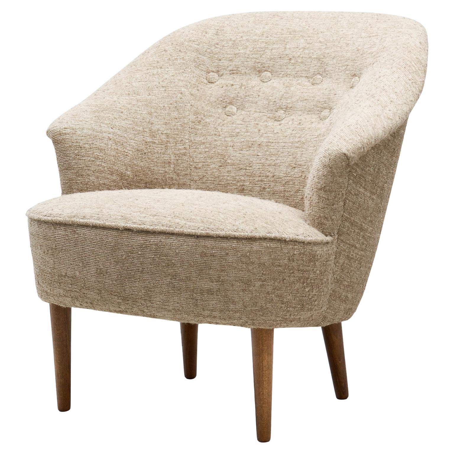 Carl Malmsten "Lillasyster" Easy Chair for OH Sjögren, Sweden 20th Century in vendita