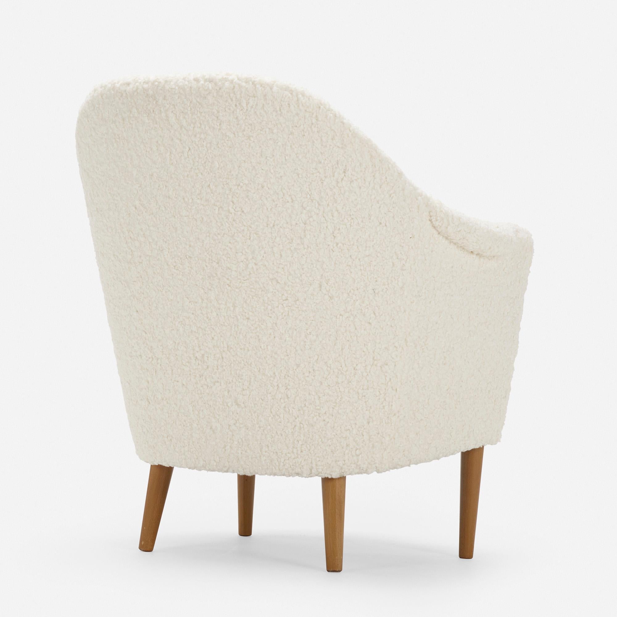 Scandinavian Modern Carl Malmsten Lounge Chair For Sale
