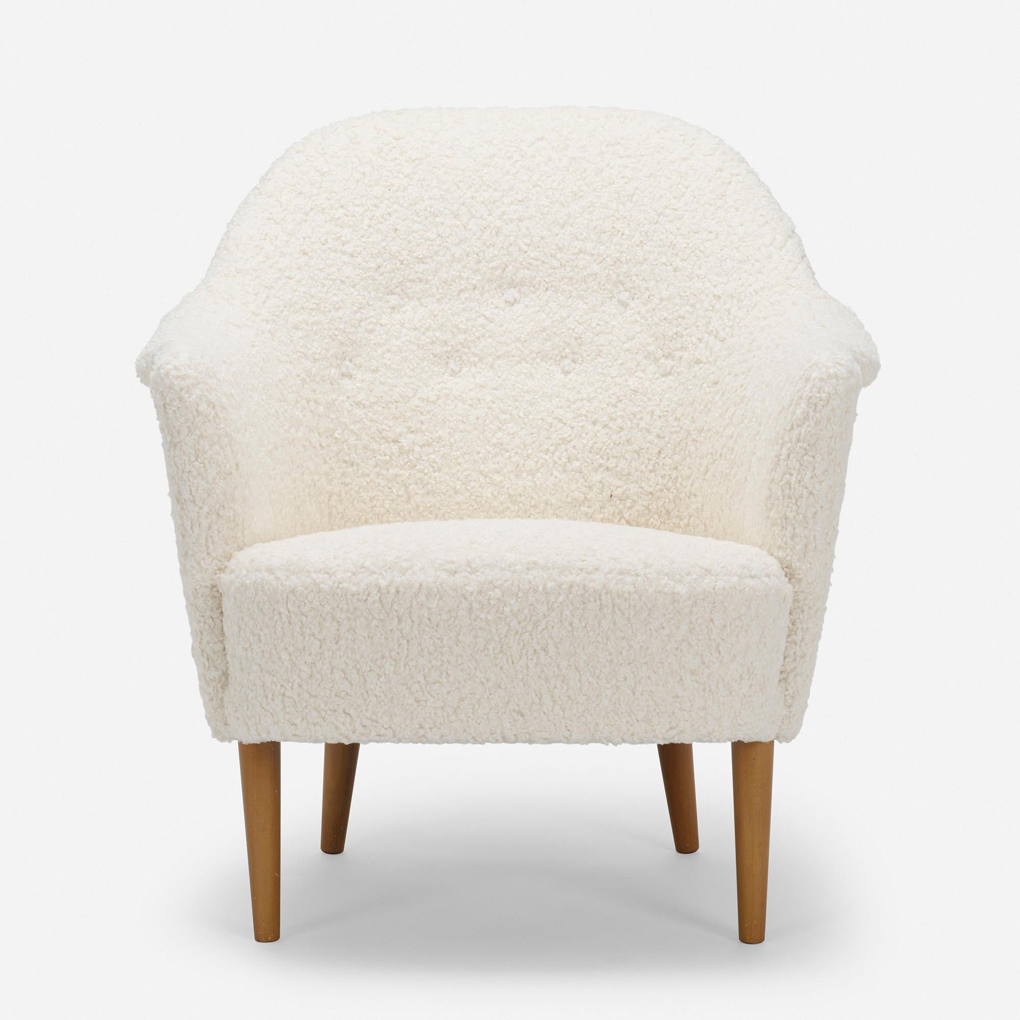 Swedish Carl Malmsten Lounge Chair For Sale
