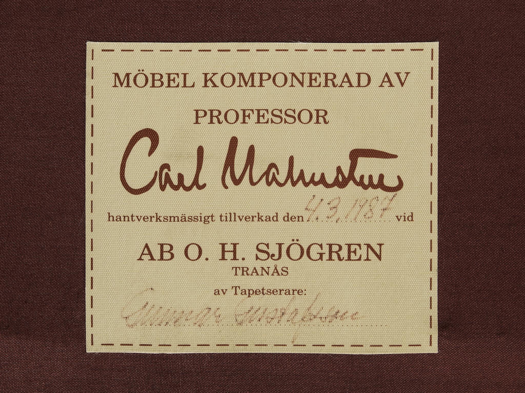 Chaise longue Carl Malmsten avec revêtement d'origine  1
