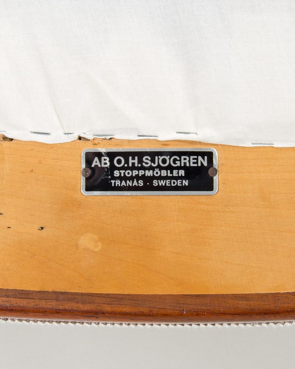 Chaises longues Carl Malmsten en bouclier crème, Suède, années 1950 en vente 3