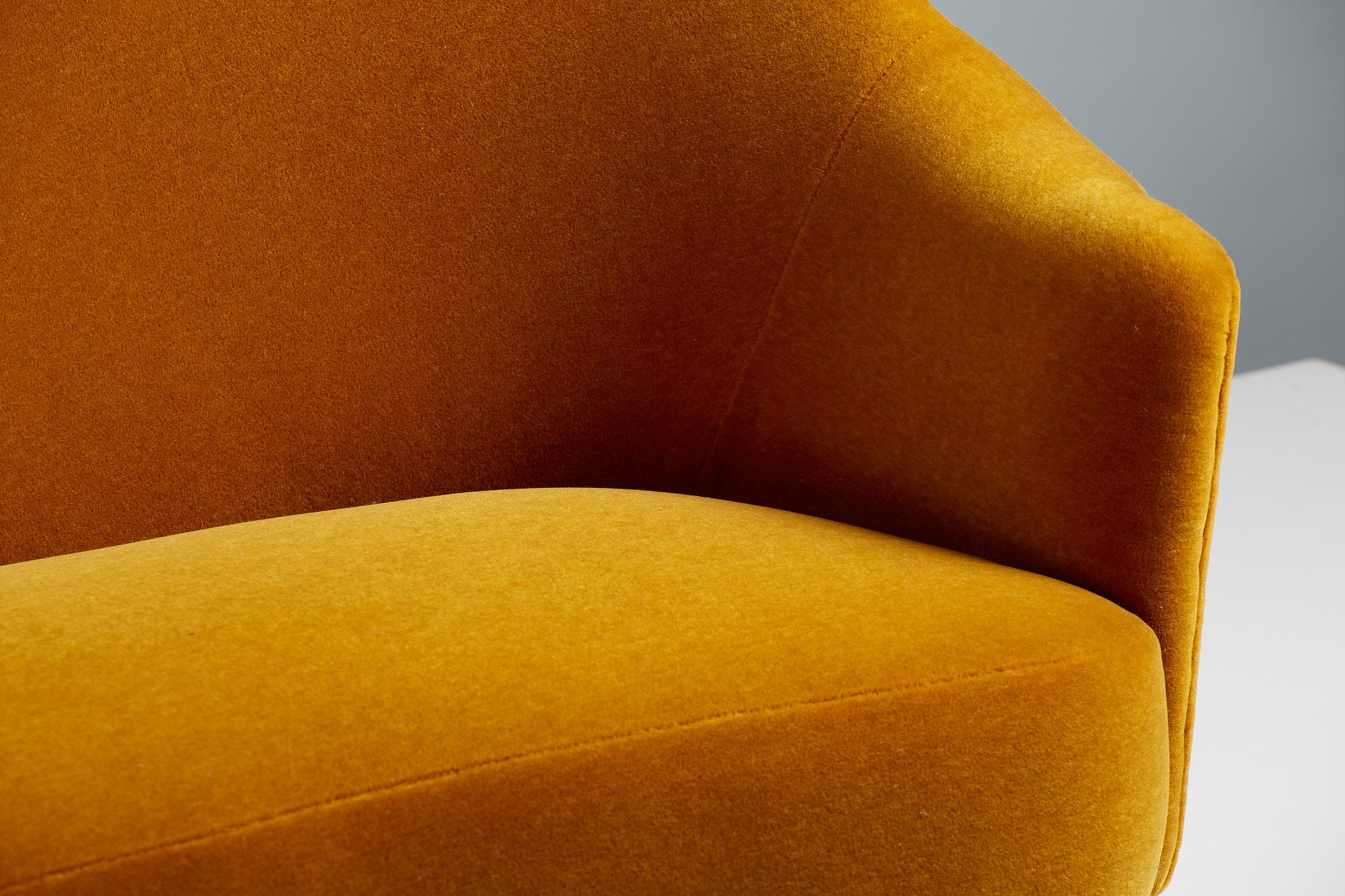 Scandinavian Modern Carl Malmsten Vintage Samspel Sofa in Mohair Velvet 1950s