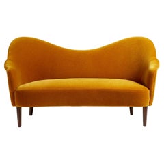 Carl Malmsten Vintage Samspel Sofa in Mohair Velvet 1950s 