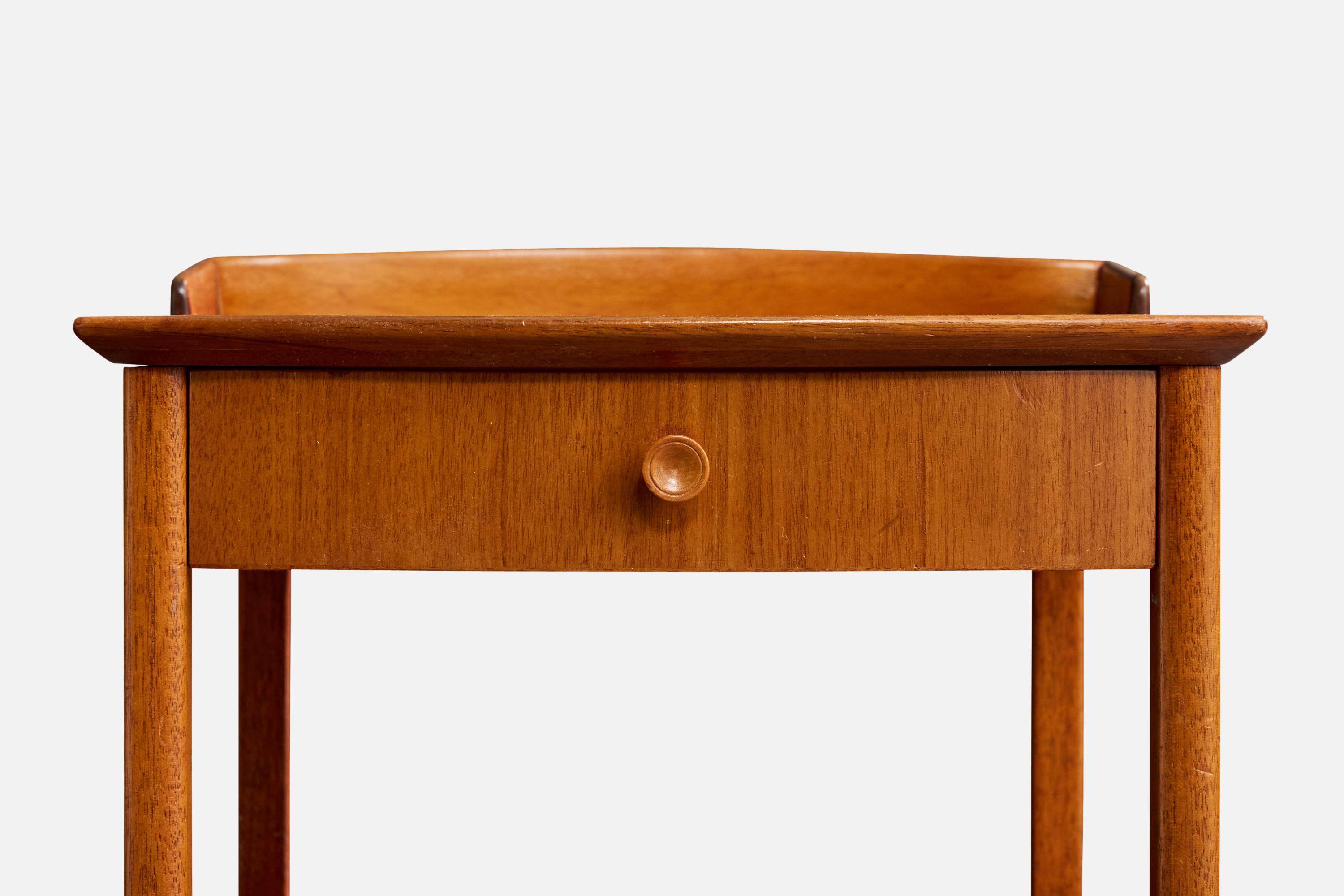 Carl Malmsten, Nightstands, Teak, Sweden, 1950s en venta 4