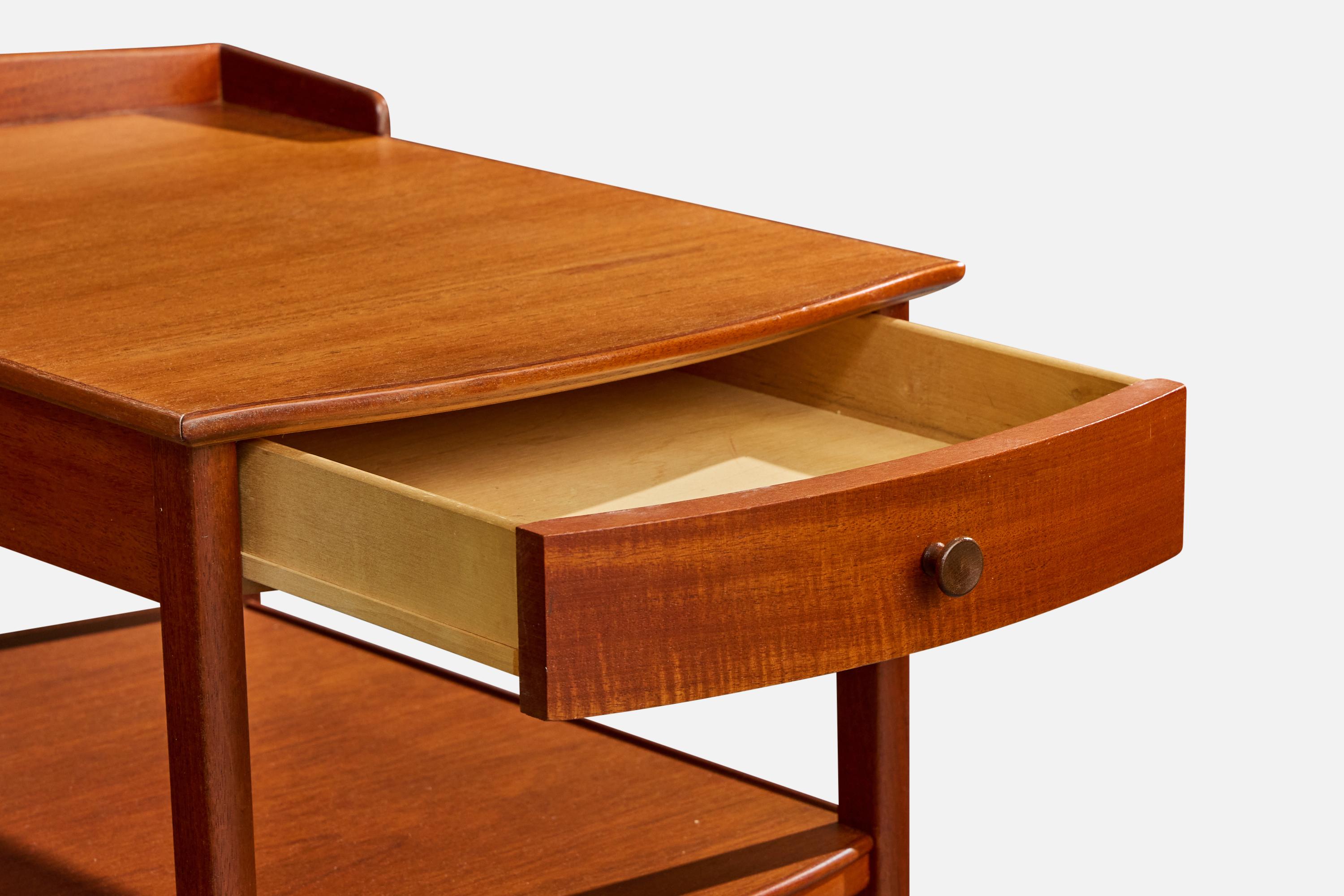 Carl Malmsten, Nightstands, Teak, Sweden, 1950s en venta 3