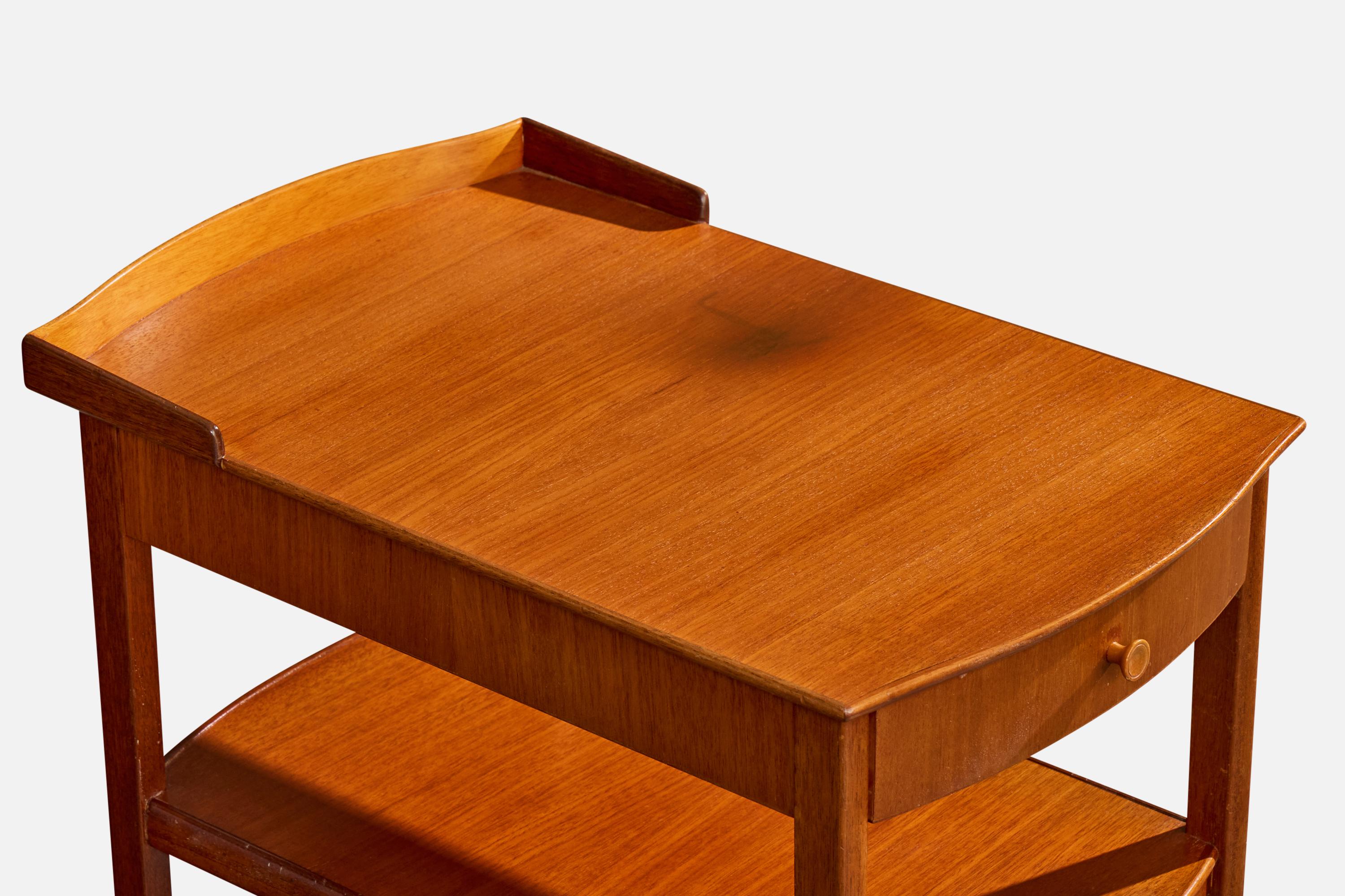 Carl Malmsten, Nightstands, Teak, Sweden, 1950s en venta 5