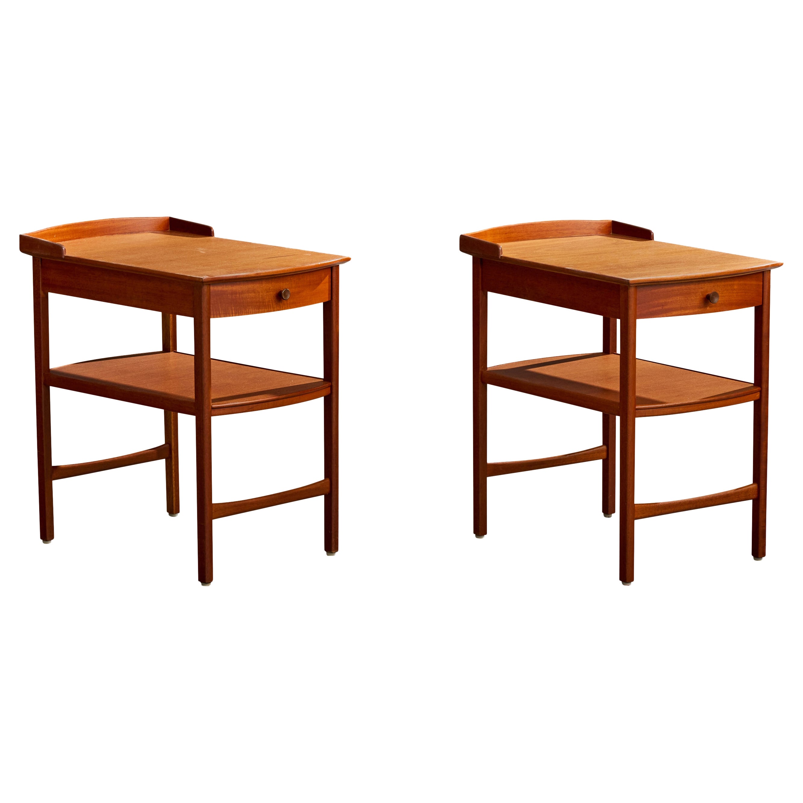 Carl Malmsten, Nightstands, Teak, Sweden, 1950s