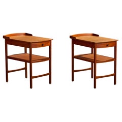 Carl Malmsten, Nightstands, Teak, Sweden, 1950s