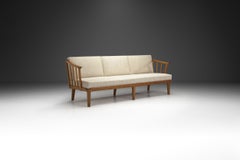 Carl Malmsten Eichenholz-Sofa „“Visings“ für O.H. Sjgren, Schweden, 1960er Jahre