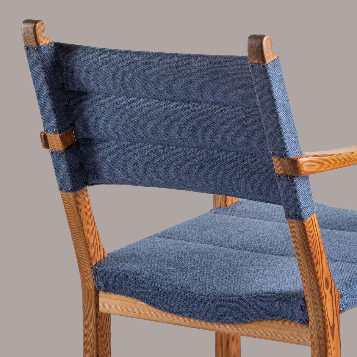 Scandinavian Modern Carl Malmsten Pair of 'Hängsits' Armchairs in Solid Pine, 1947 For Sale