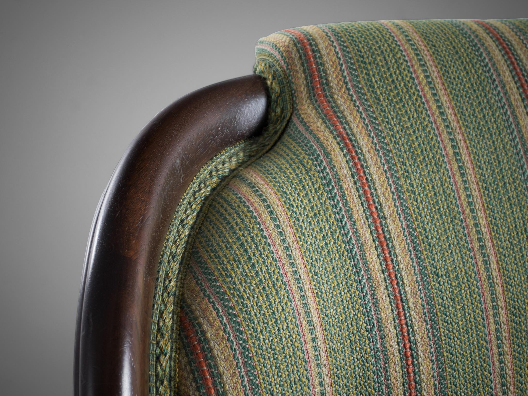 Scandinavian Modern Carl Malmsten Pair of Lounge Chairs with Original Upholstery 
