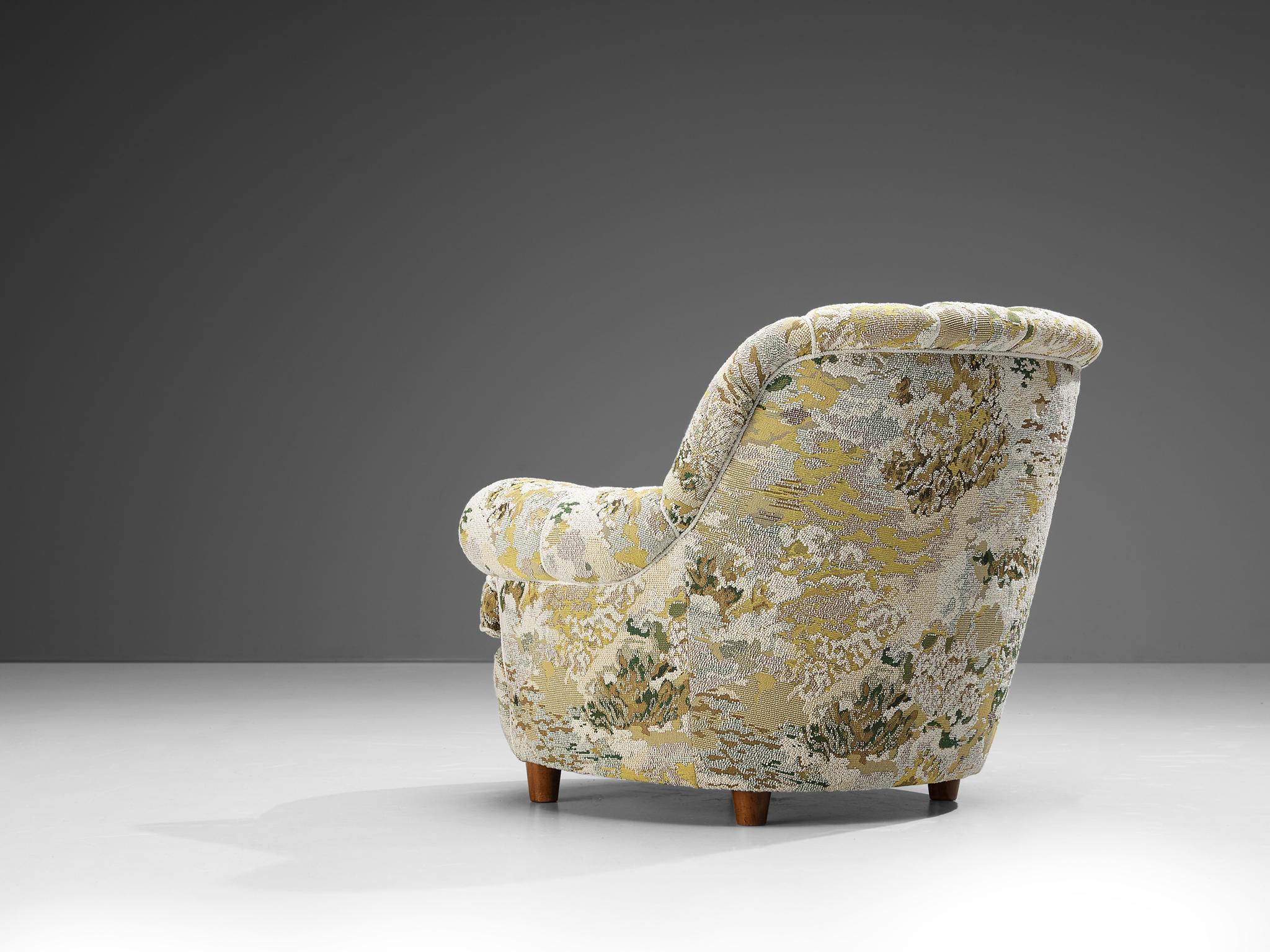 Velours Chaise longue 'Redet' de Carl Malmsten en vente