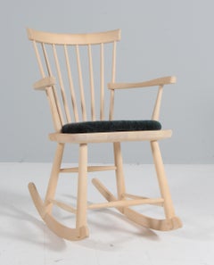 Carl Malmsten rocking arm chair of birch, model Lille Åland