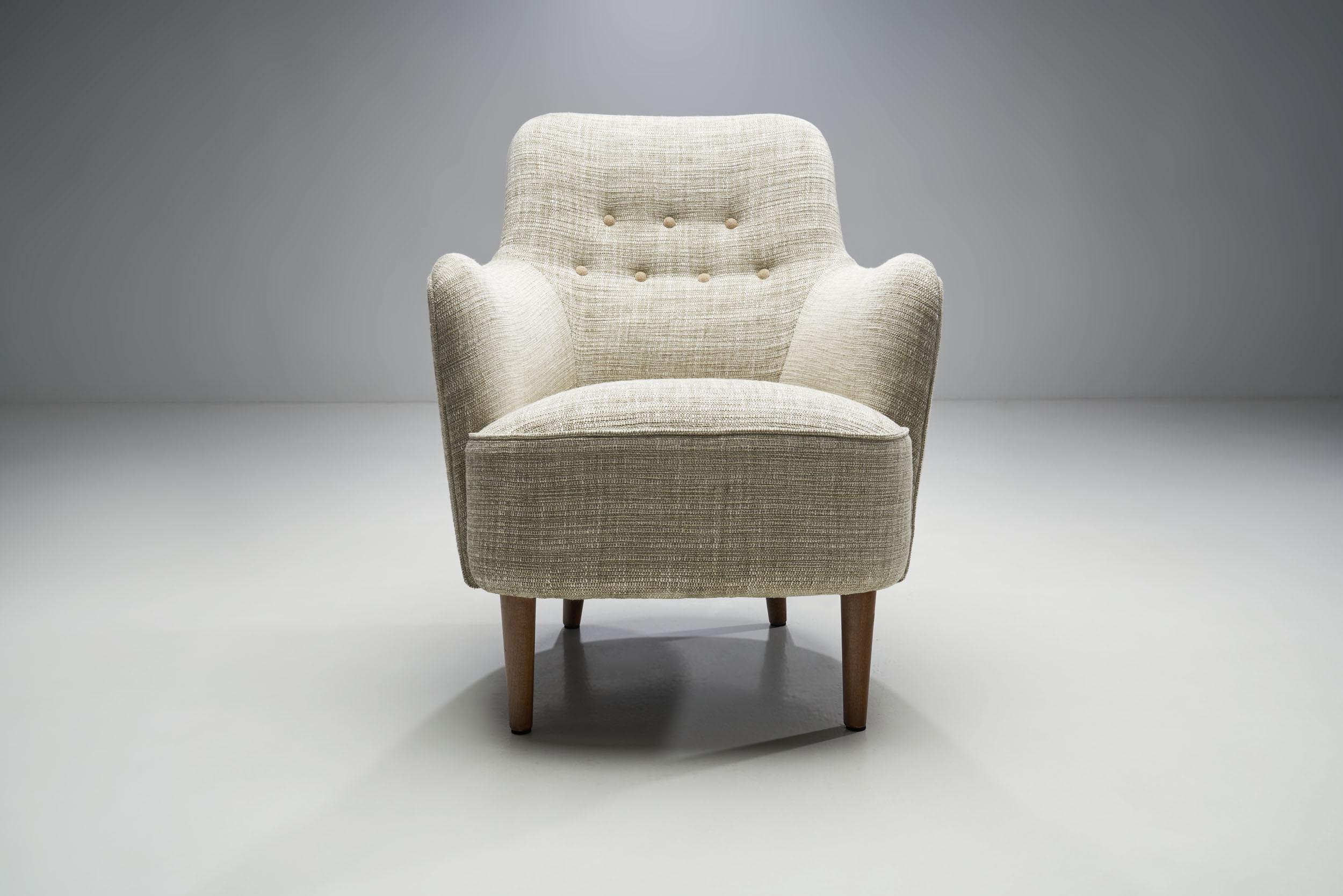 Mid-20th Century Carl Malmsten “Samsas” Armchair for O.H. Sjögren, Sweden 1960s For Sale