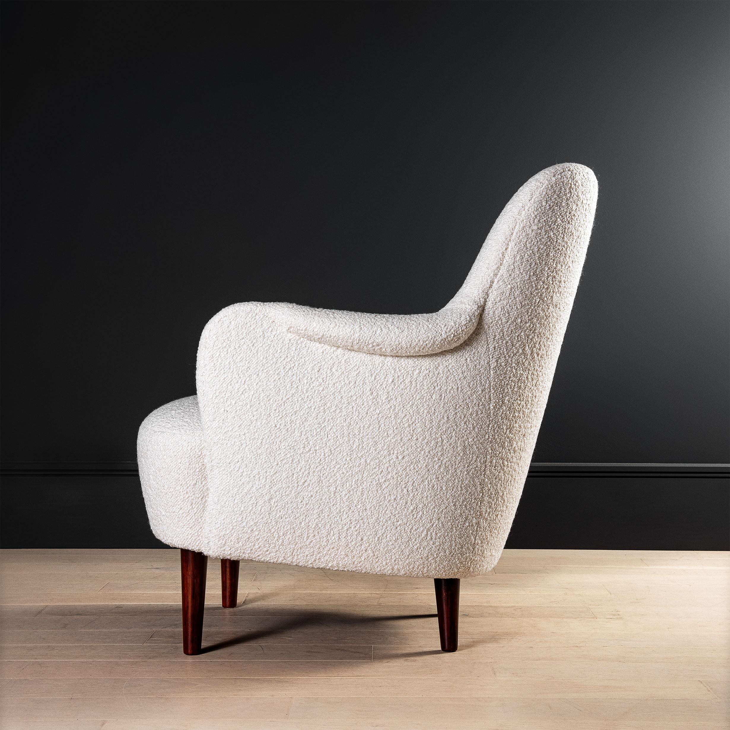Fabric Swedish, Chair, 1950's, Carl Malmsten, Samsas, Reupholstered