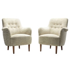 Carl Malmsten “Samsas” Pair of Armchairs for O.H. Sjögren, Sweden 1960