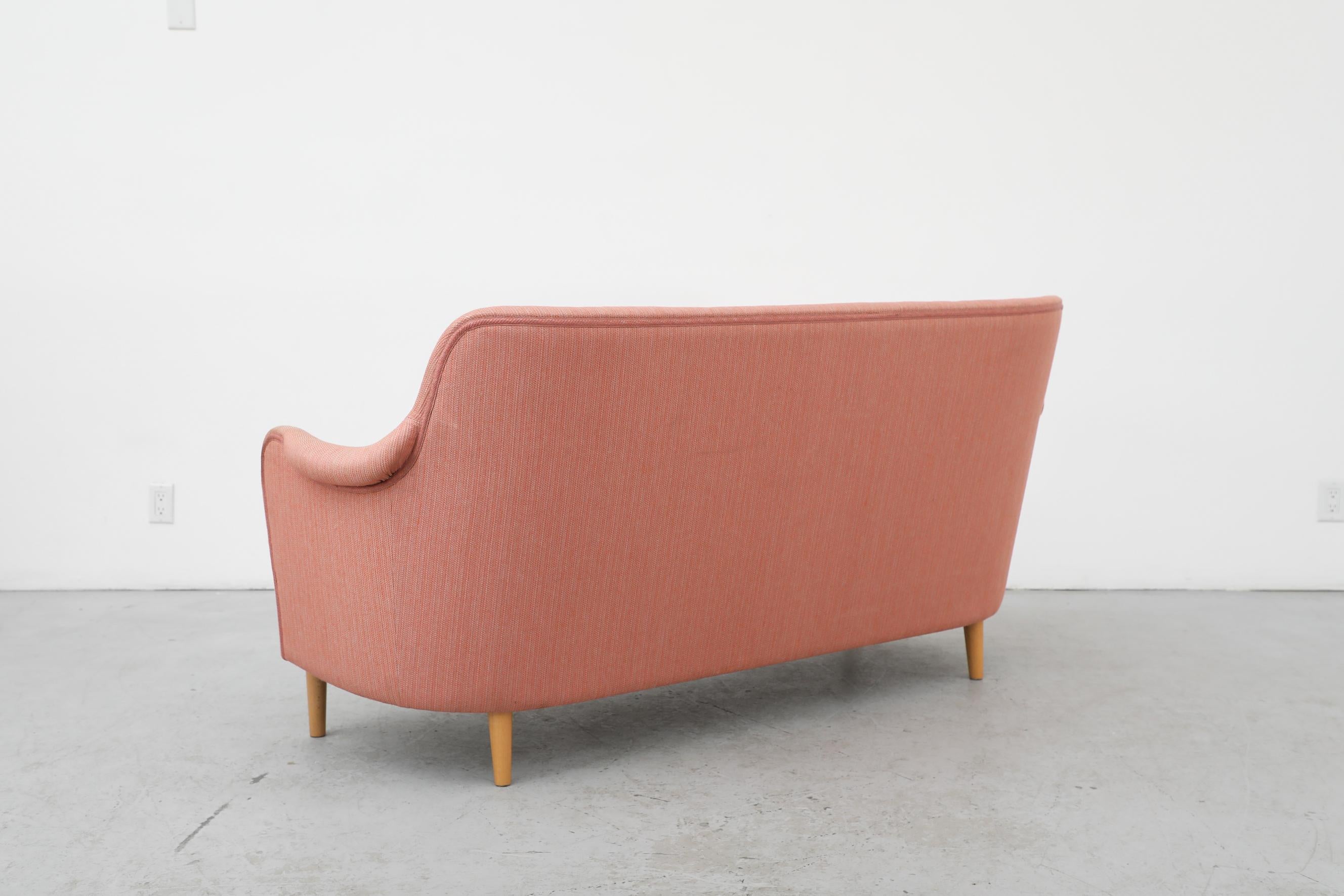 Mid-Century Modern Carl Malmsten ‘Samsas’ Pink Sofa for O.H. Sjögren