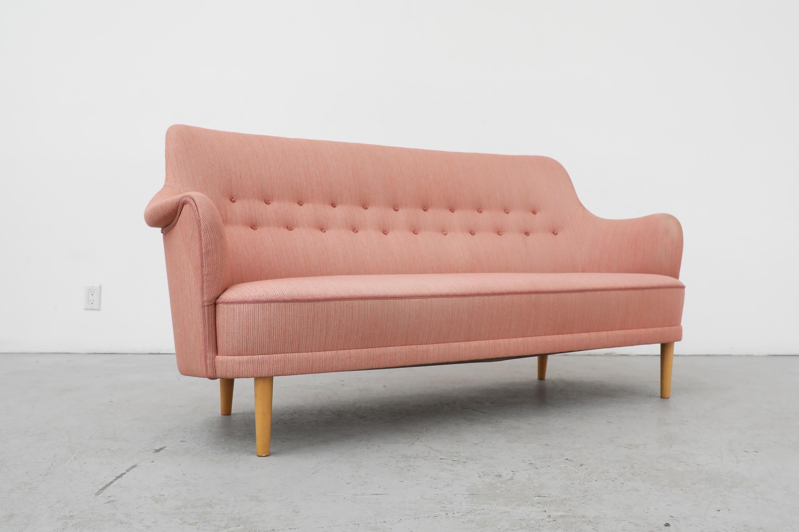 Carl Malmsten ‘Samsas’ Pink Sofa for O.H. Sjögren In Good Condition In Los Angeles, CA