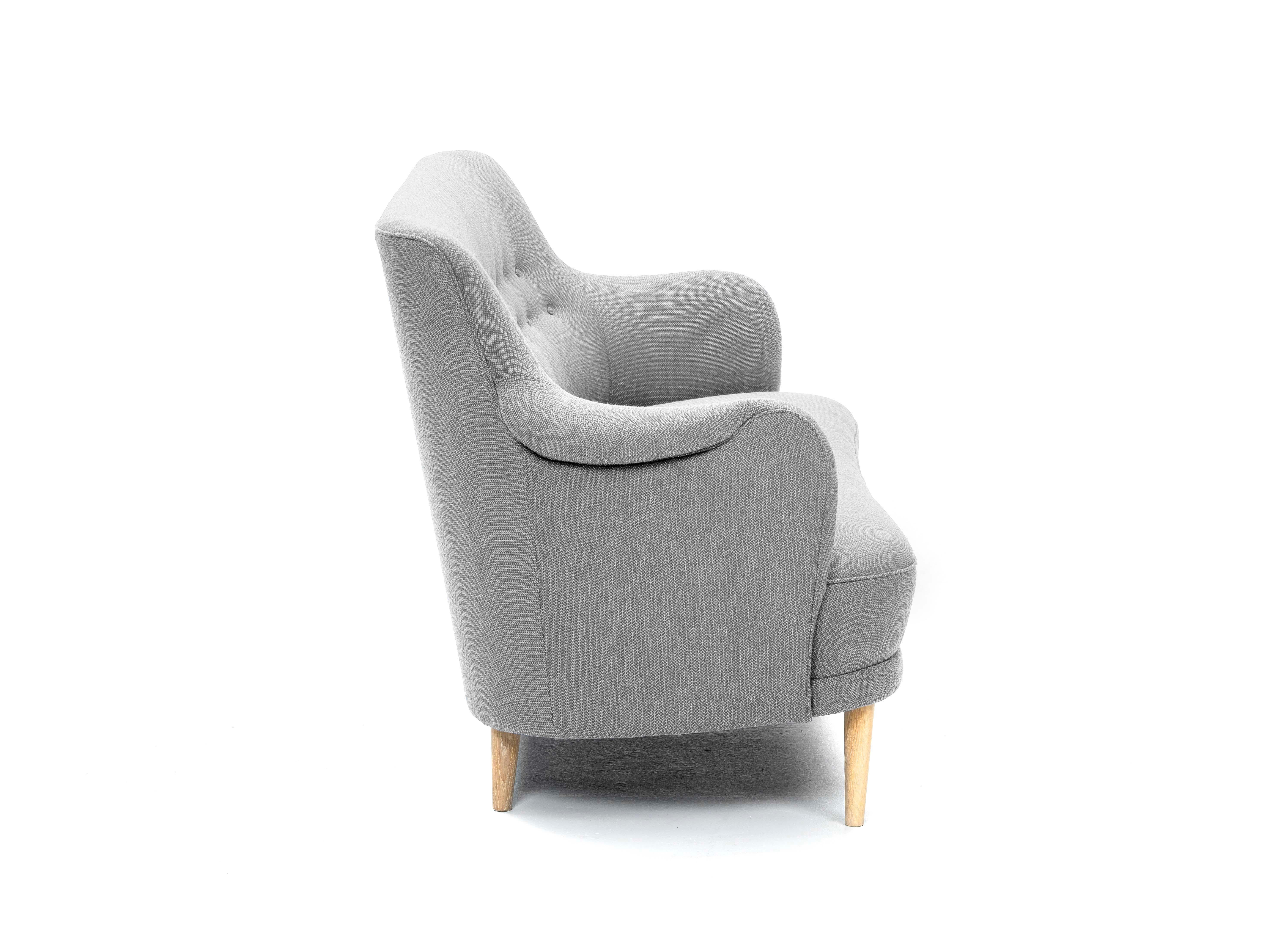 Scandinavian Modern Carl Malmsten Samsas 2 Seater Sofa, Newly Produced, Designed in 1960 For Sale