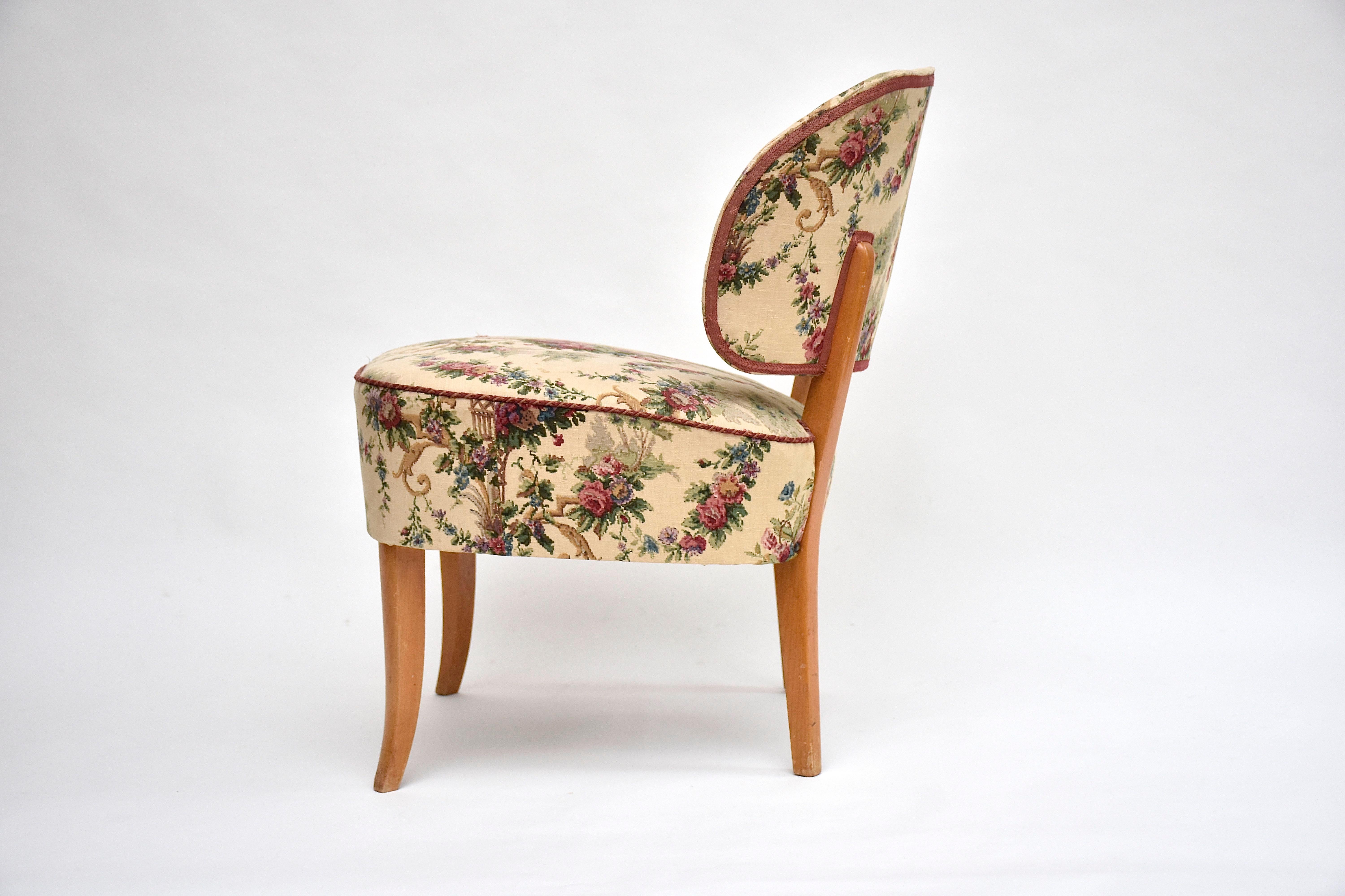 Swedish Carl Malmsten Scandinavian modern easy chair 'Gamla Berlin', Sweden ca. 1940 For Sale