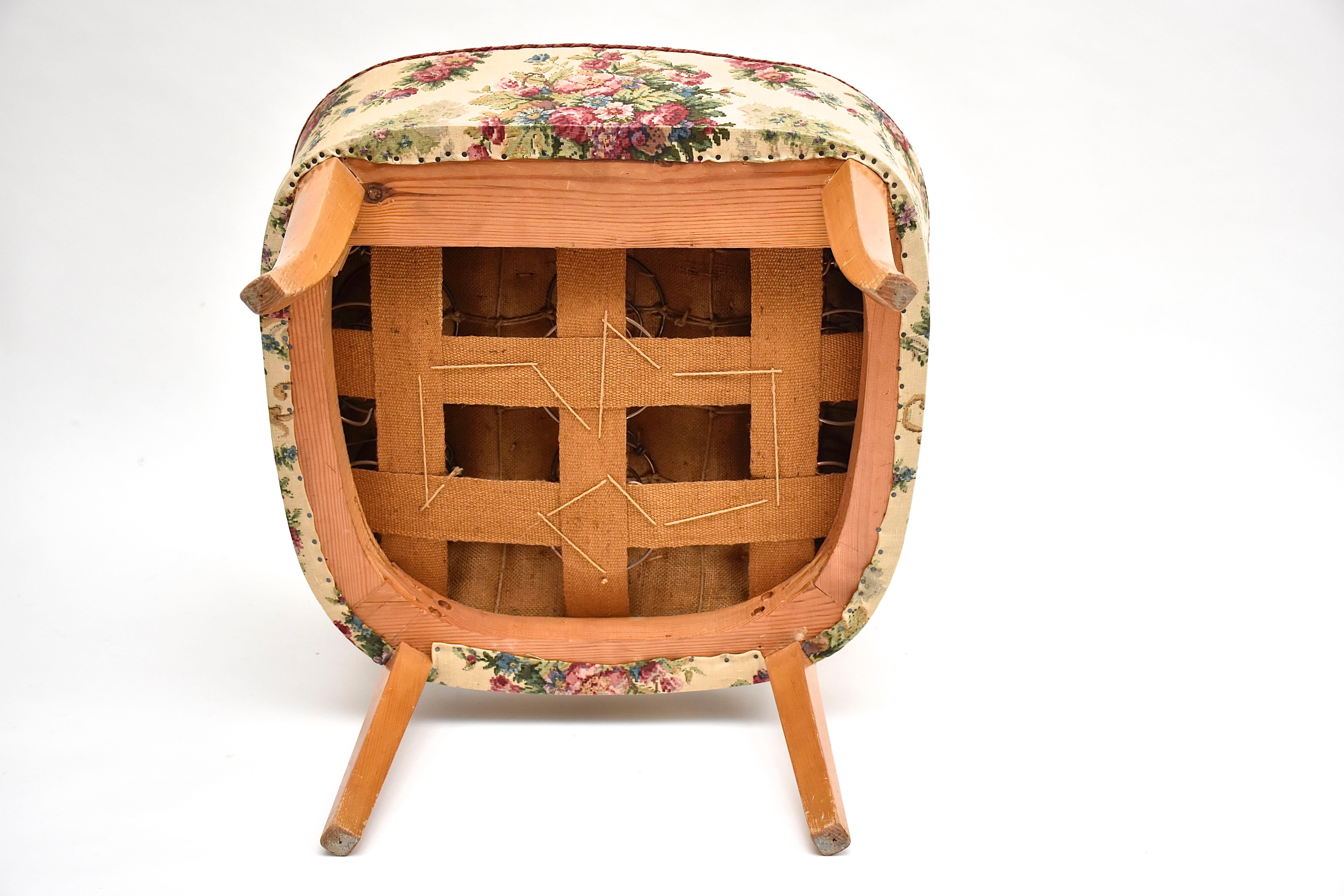 Carl Malmsten Scandinavian modern easy chair 'Gamla Berlin', Sweden ca. 1940 For Sale 2